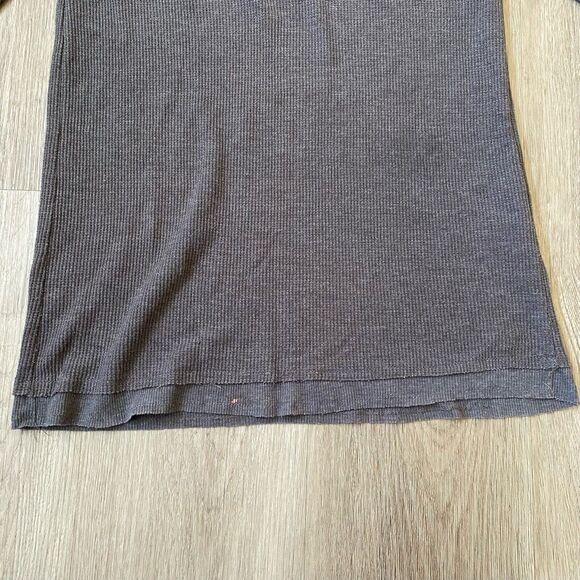 Joe's Jeans Long Sleeve Henley‎ Top Size S Brown Casual W/ Elbows Cutouts Y2K - Picture 8 of 11